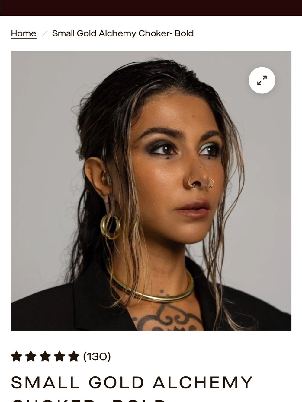 Small Gold Alchemy Choker - Women's Gold Necklace
